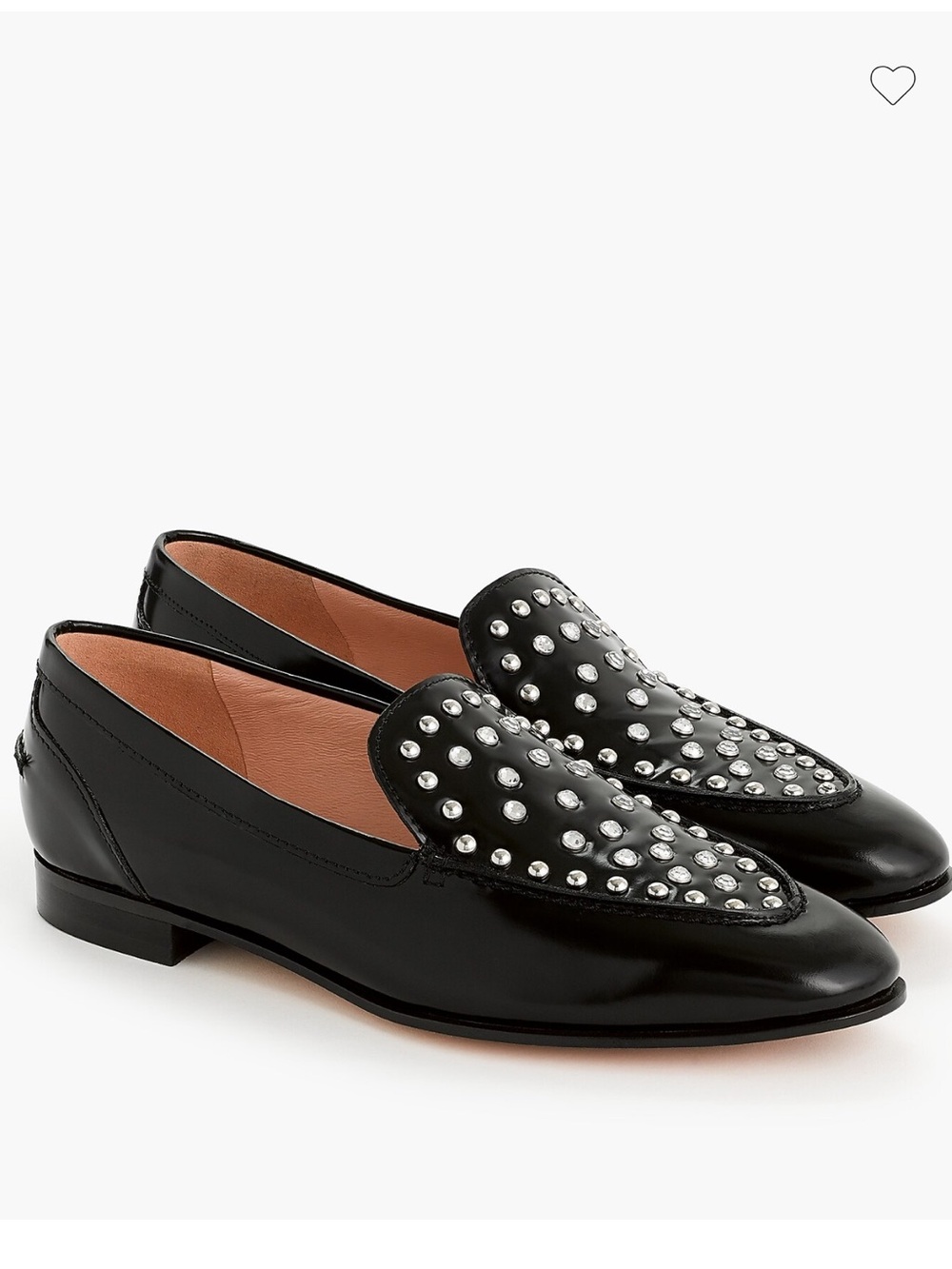 J Crew Academy loafers in studded leather
